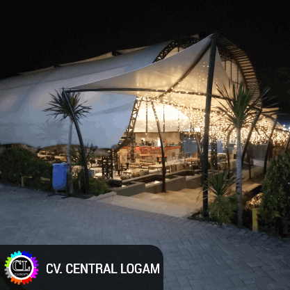 Desain Canopy Membrane Kafe