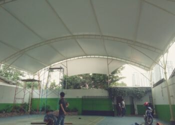 kanopi membran lapangan futsal